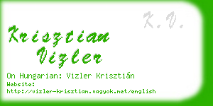krisztian vizler business card
